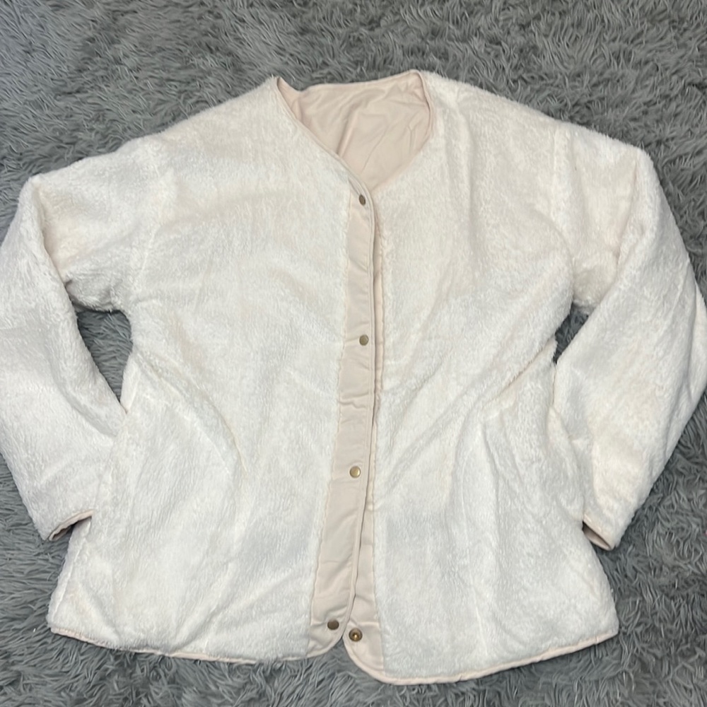 Reversible quilted/Sherpa jacket